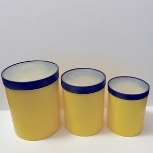 Vintage Kartell Plastic Canister Set of 3 with Clear Lids — Made in Italy